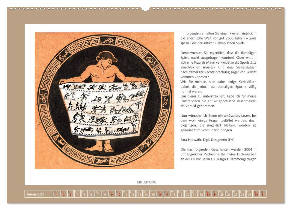 Kurioses im Antiken Olympia (CALVENDO Wandkalender 2027)