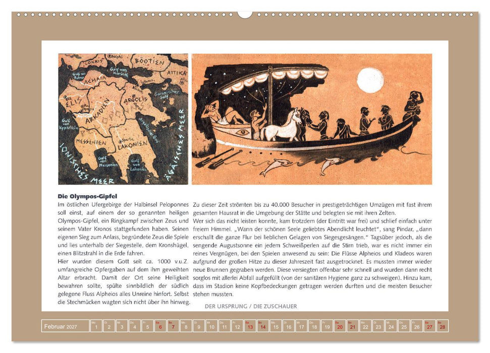 Kurioses im Antiken Olympia (CALVENDO Wandkalender 2027)
