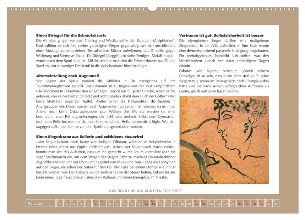 Kurioses im Antiken Olympia (CALVENDO Wandkalender 2027)
