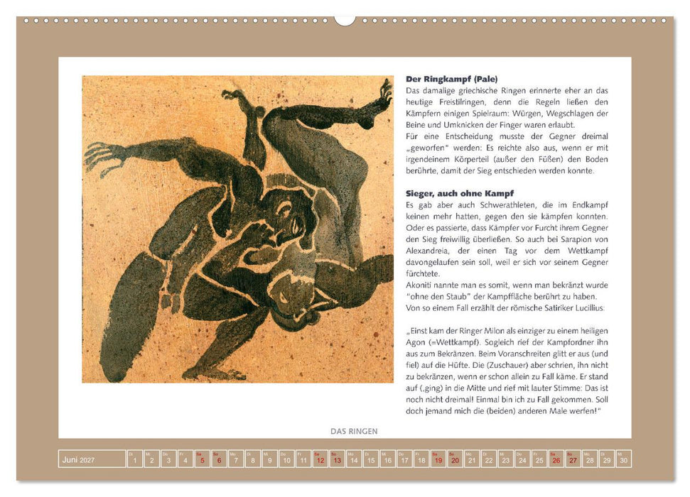 Kurioses im Antiken Olympia (CALVENDO Wandkalender 2027)