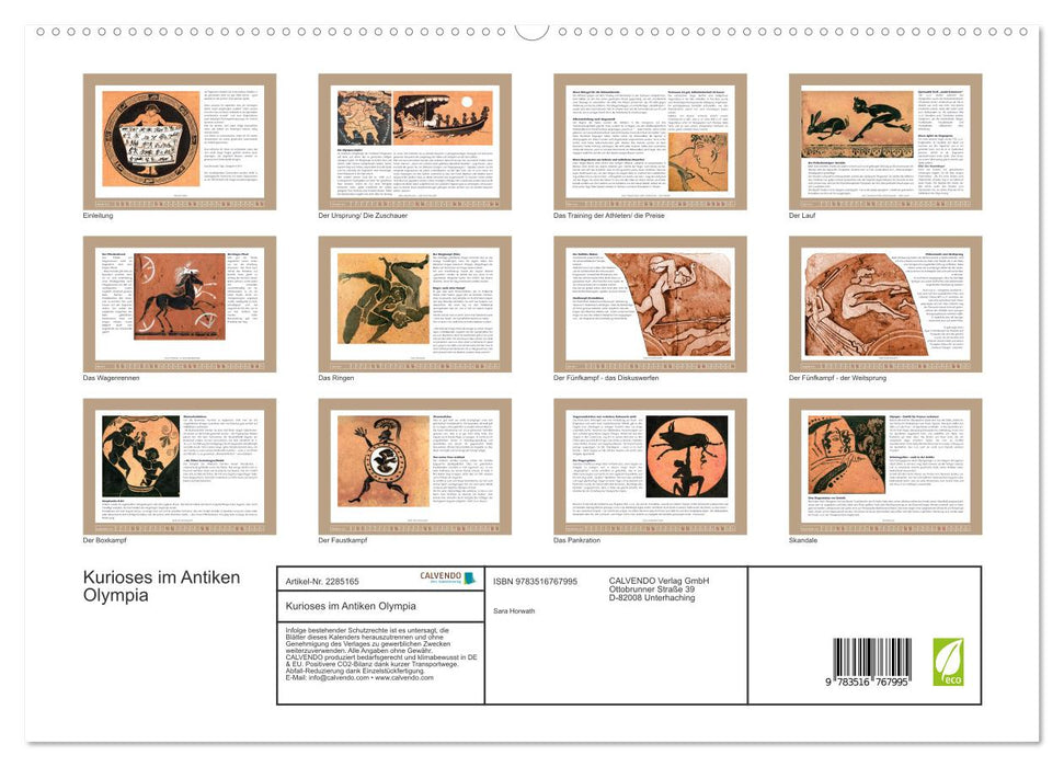 Kurioses im Antiken Olympia (CALVENDO Premium Wandkalender 2027)