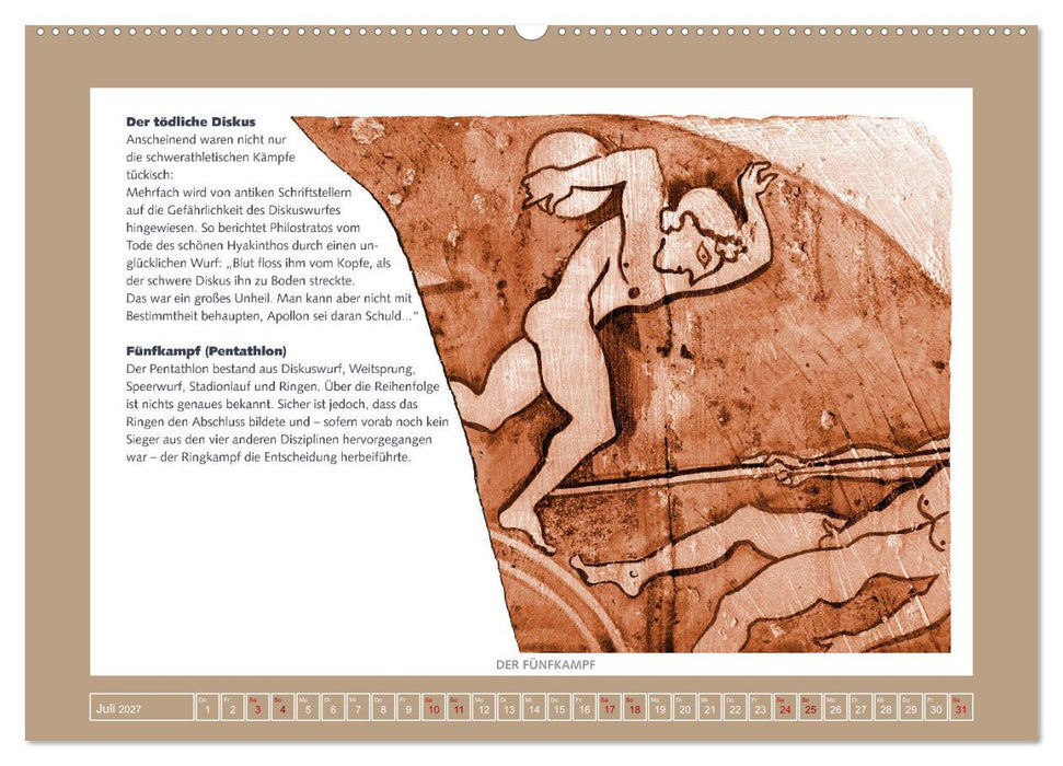 Kurioses im Antiken Olympia (CALVENDO Premium Wandkalender 2027)