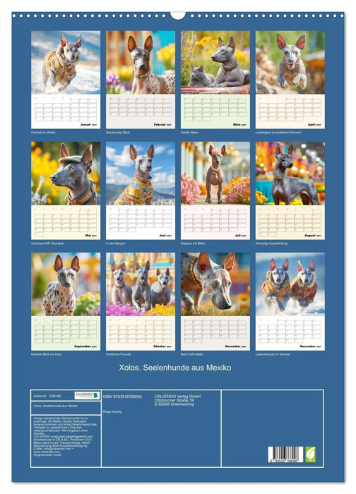Xolos. Seelenhunde aus Mexiko (CALVENDO Wandkalender 2027)