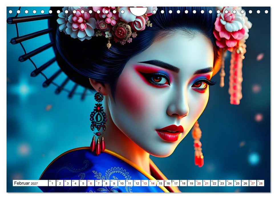 Dunkle Eleganz der Geishas (CALVENDO Wandkalender 2027)