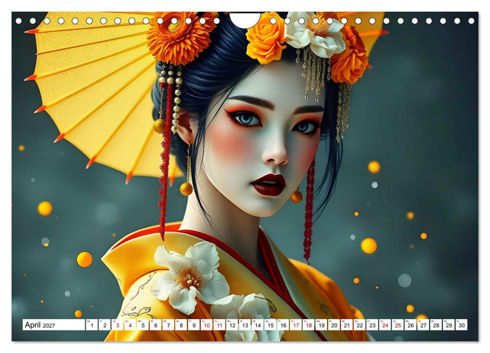 Dunkle Eleganz der Geishas (CALVENDO Wandkalender 2027)