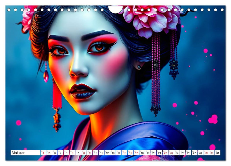 Dunkle Eleganz der Geishas (CALVENDO Wandkalender 2027)