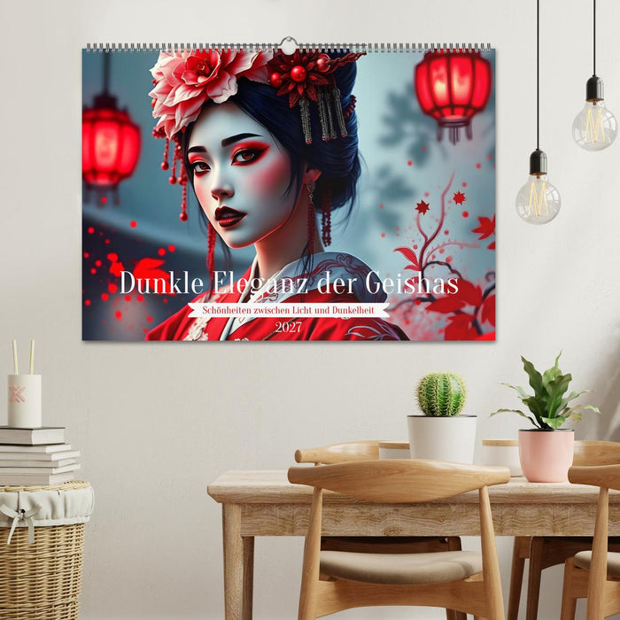 Dunkle Eleganz der Geishas (CALVENDO Wandkalender 2027)