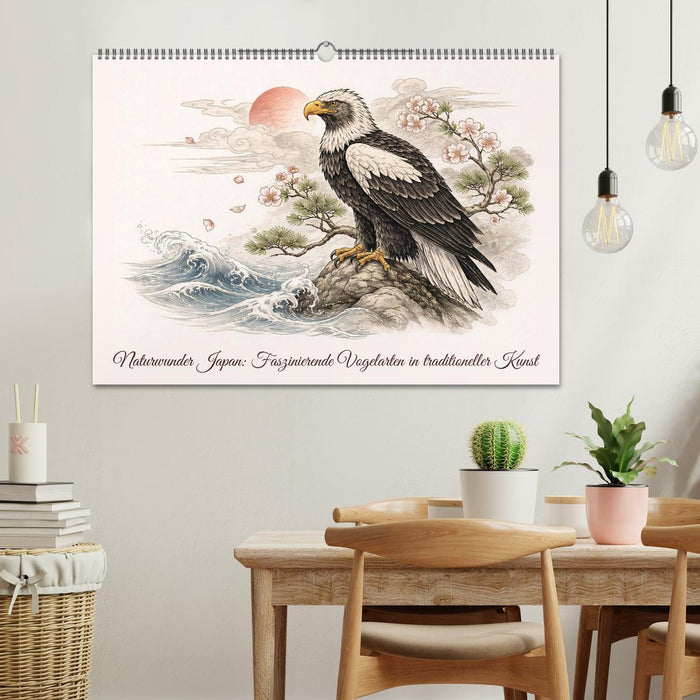 Naturwunder Japan: Faszinierende Vogelarten in traditioneller Kunst (CALVENDO Wandkalender 2027)