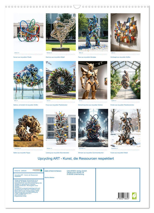 Upcycling ART - Kunst, die Ressourcen respektiert (CALVENDO Wandkalender 2027)