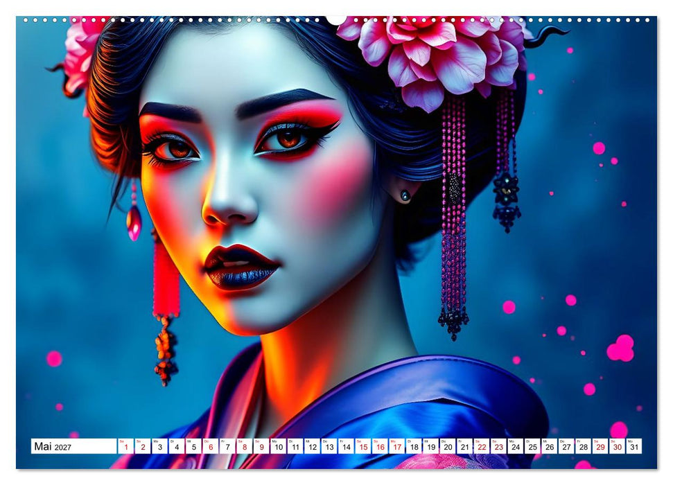 Dunkle Eleganz der Geishas (CALVENDO Premium Wandkalender 2027)