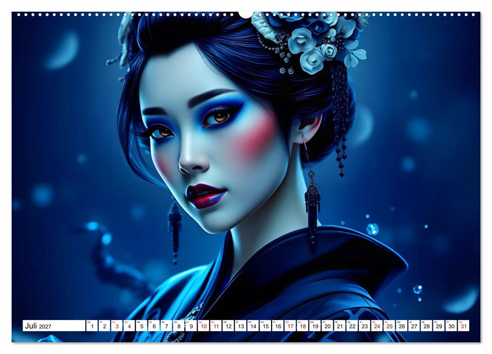 Dunkle Eleganz der Geishas (CALVENDO Premium Wandkalender 2027)