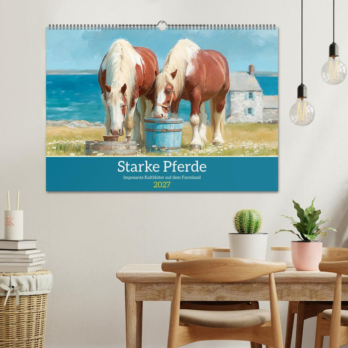 Starke Pferde. Imposante Kaltblüter auf dem Farmland (CALVENDO Wandkalender 2027)