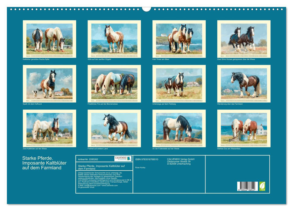 Starke Pferde. Imposante Kaltblüter auf dem Farmland (CALVENDO Wandkalender 2027)