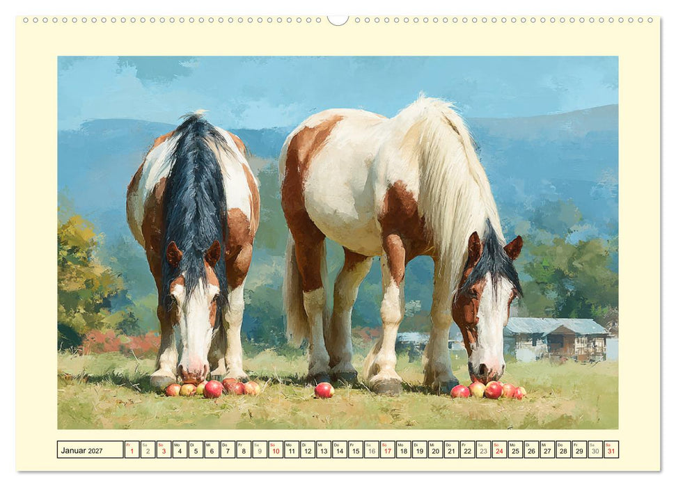 Starke Pferde. Imposante Kaltblüter auf dem Farmland (CALVENDO Wandkalender 2027)