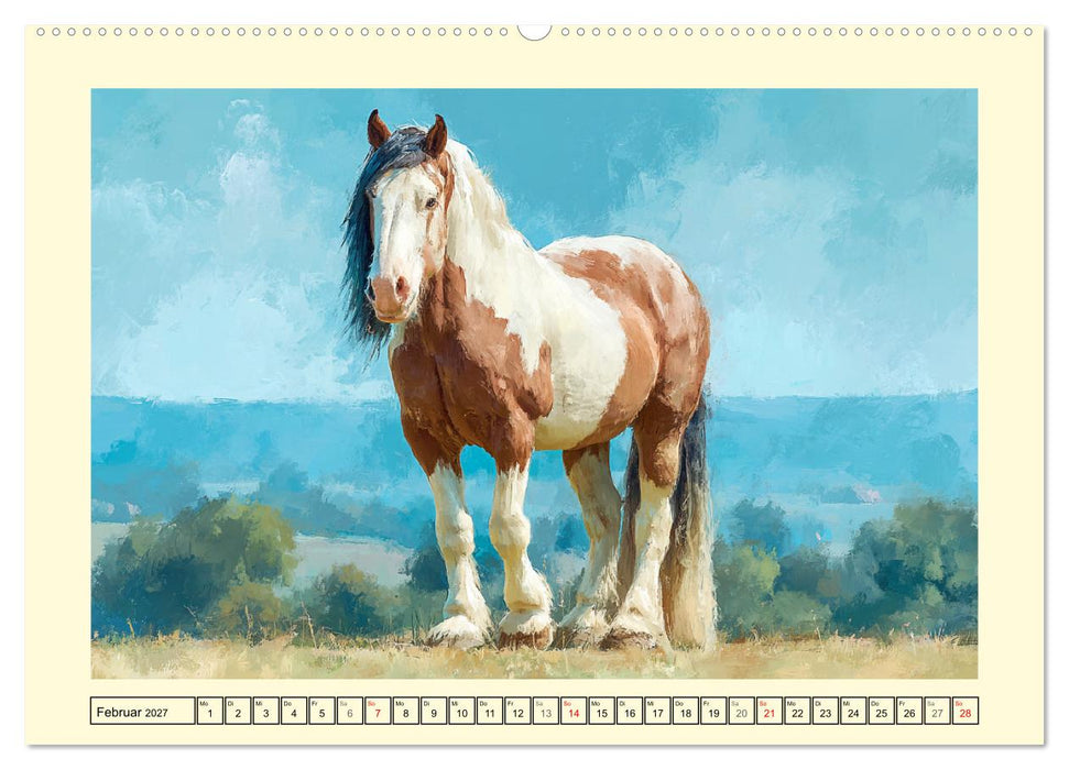 Starke Pferde. Imposante Kaltblüter auf dem Farmland (CALVENDO Wandkalender 2027)