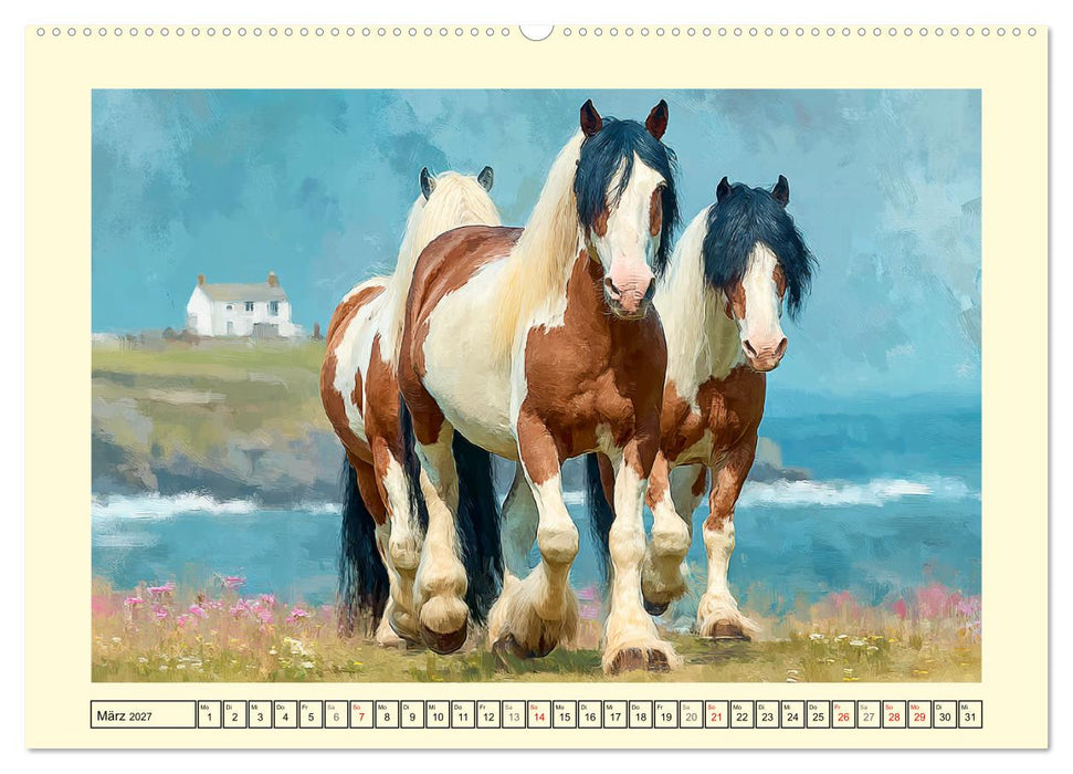 Starke Pferde. Imposante Kaltblüter auf dem Farmland (CALVENDO Wandkalender 2027)