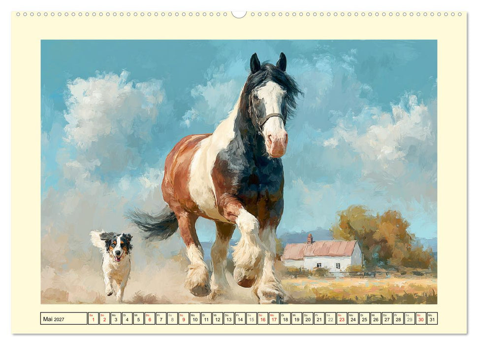 Starke Pferde. Imposante Kaltblüter auf dem Farmland (CALVENDO Wandkalender 2027)