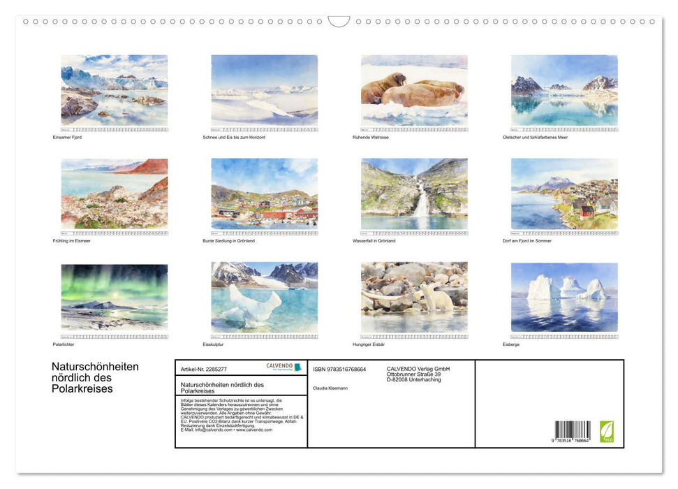 Naturschönheiten nördlich des Polarkreises (CALVENDO Wandkalender 2027)