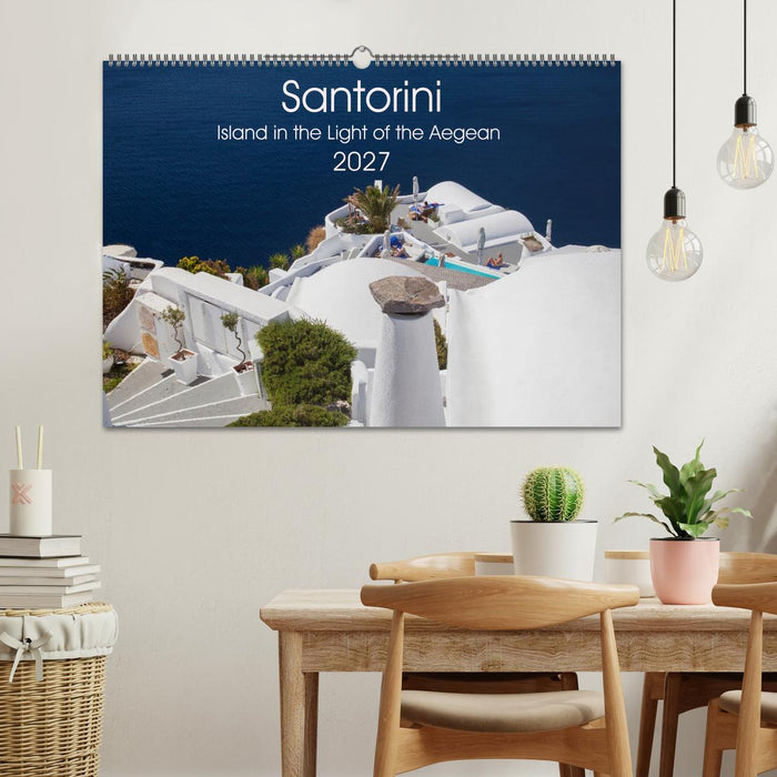 Santorini Island in the Light of the Aegean (CALVENDO Monthly Calendar 2027)