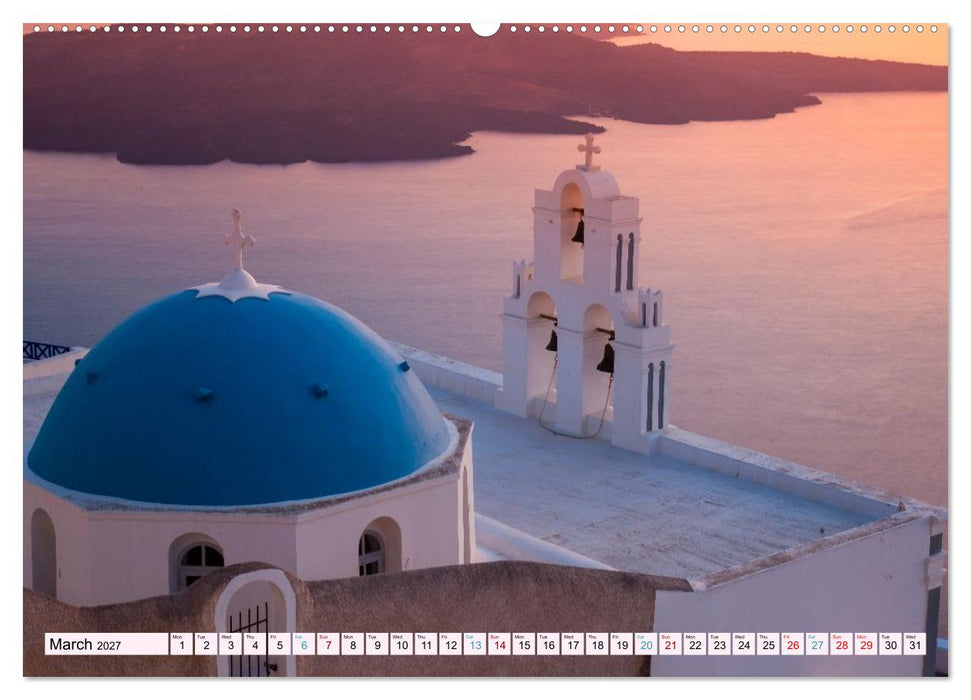 Santorini Island in the Light of the Aegean (CALVENDO Premium-Calendar 2027)