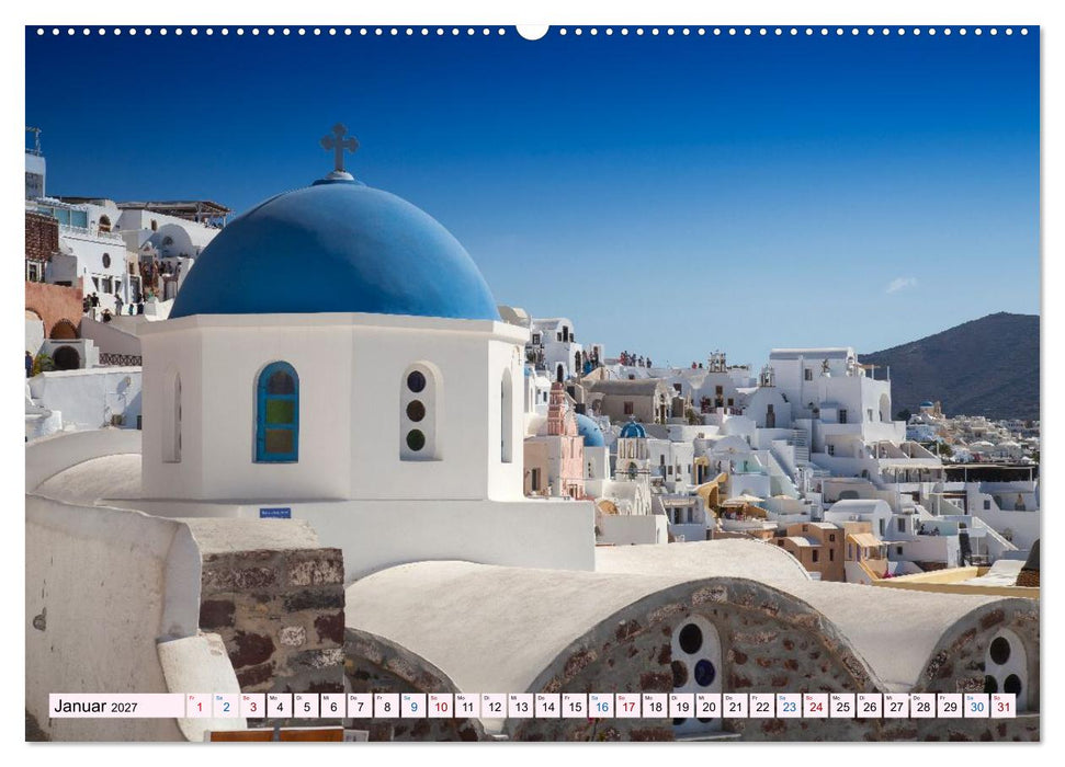 Santorini - Insel im Licht der Ägäis (CALVENDO Wandkalender 2027)