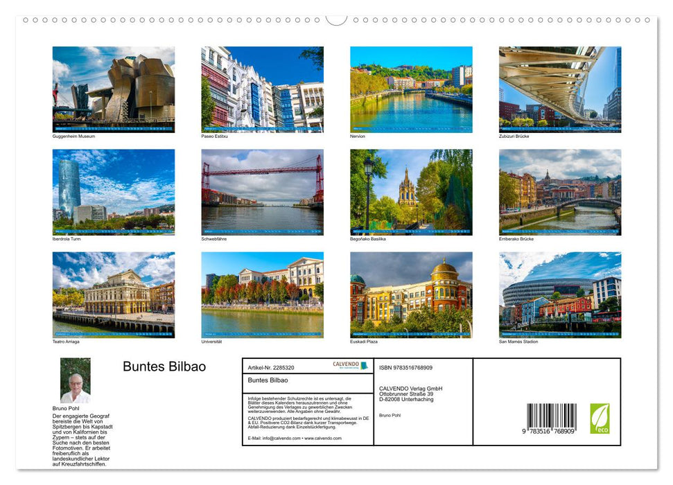 Buntes Bilbao (CALVENDO Premium Wandkalender 2027)
