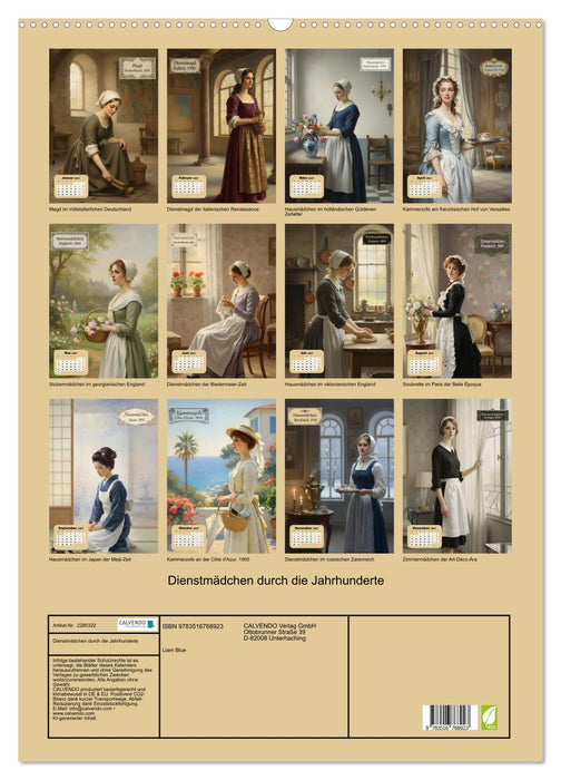 Dienstmädchen durch die Jahrhunderte (CALVENDO Wandkalender 2027)