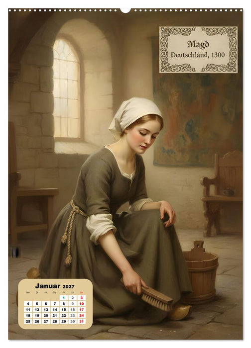 Dienstmädchen durch die Jahrhunderte (CALVENDO Wandkalender 2027)