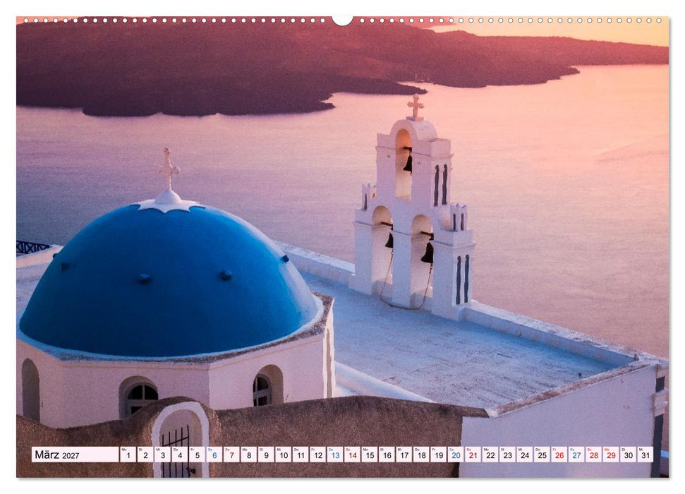 Santorini - Insel im Licht der Ägäis (CALVENDO Premium Wandkalender 2027)