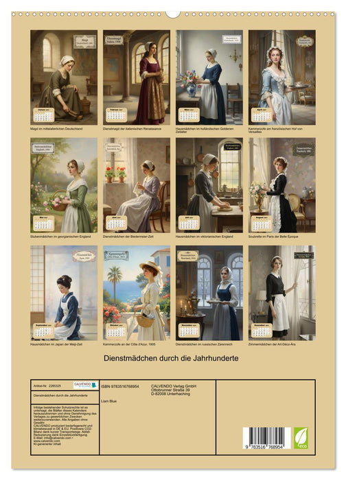 Dienstmädchen durch die Jahrhunderte (CALVENDO Premium Wandkalender 2027)