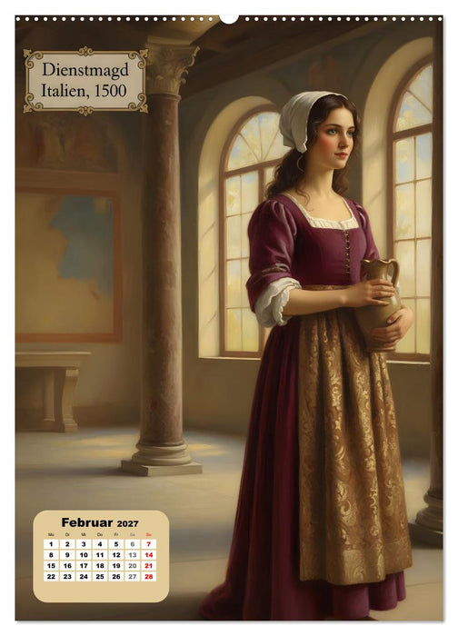 Dienstmädchen durch die Jahrhunderte (CALVENDO Premium Wandkalender 2027)