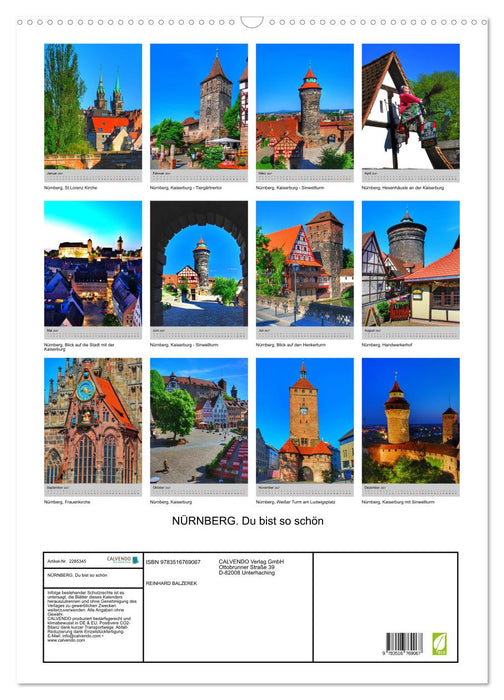 NÜRNBERG. Du bist so schön (CALVENDO Wandkalender 2027)
