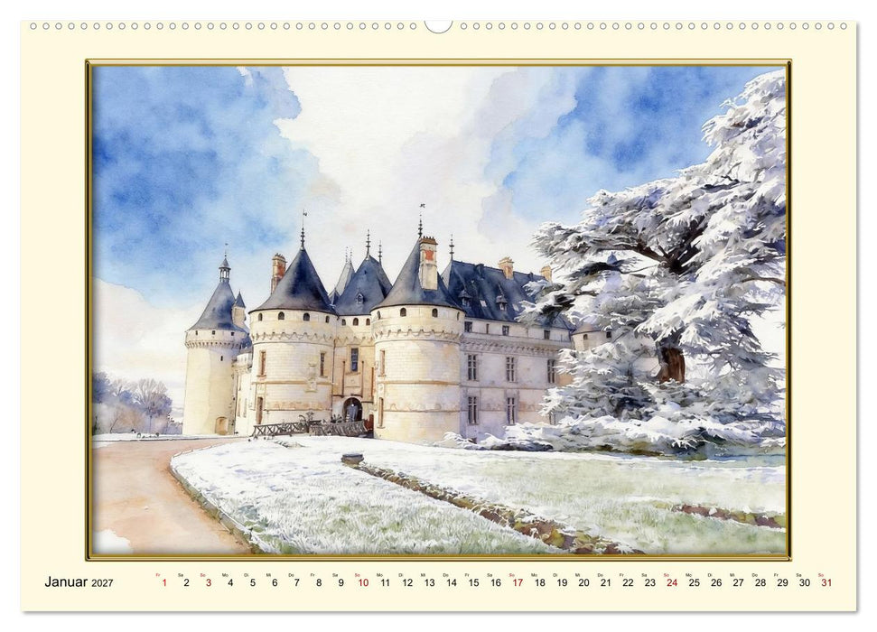 Märchenschlösser an der Loire (CALVENDO Wandkalender 2027)