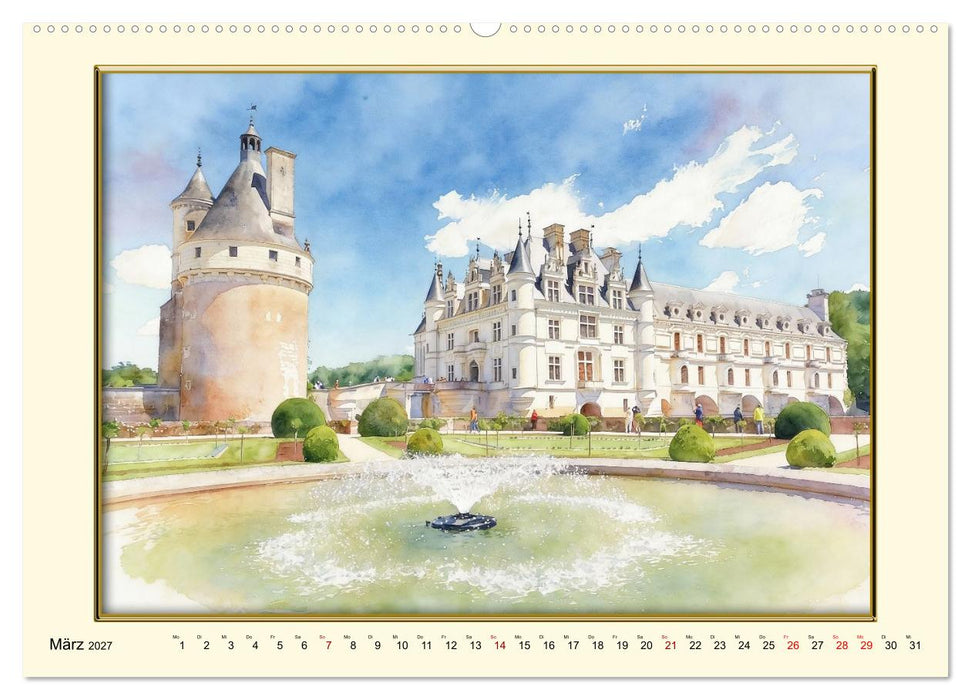 Märchenschlösser an der Loire (CALVENDO Premium Wandkalender 2027)