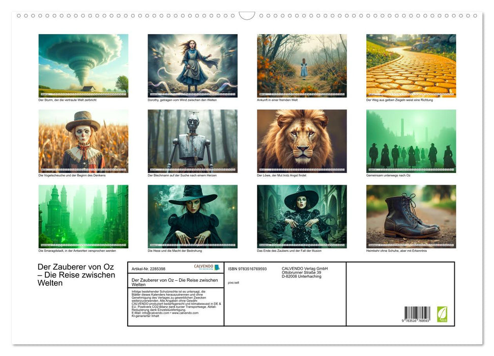 Der Zauberer von Oz – Die Reise zwischen Welten (CALVENDO Wandkalender 2027)
