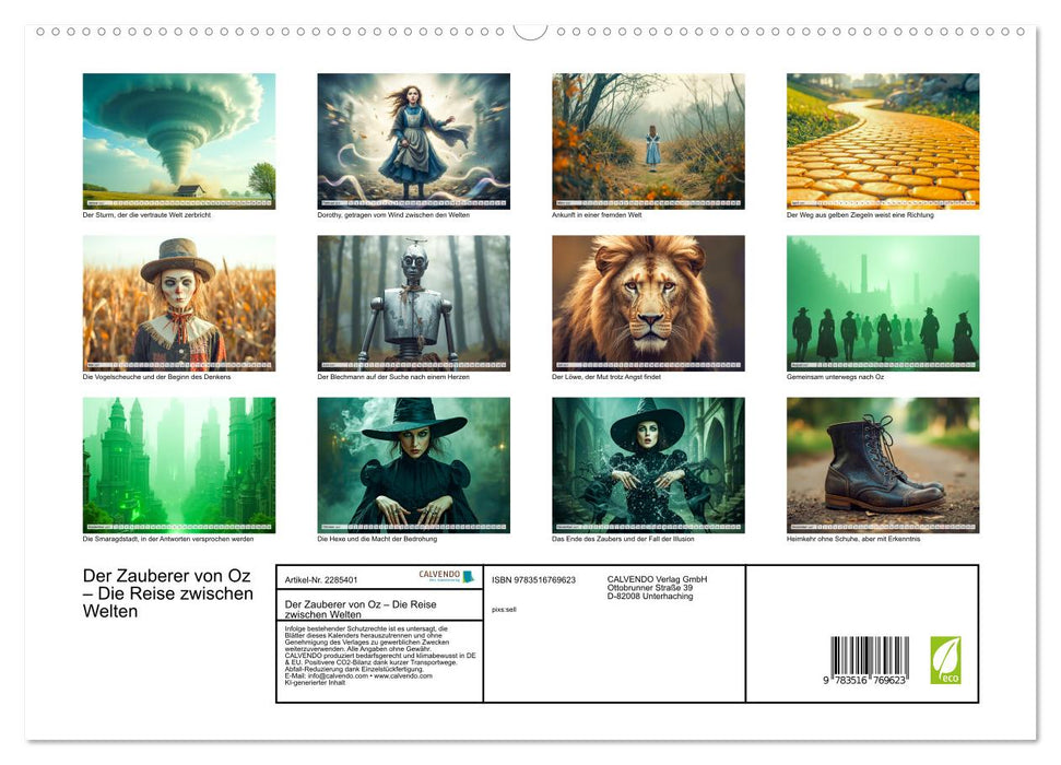 Der Zauberer von Oz – Die Reise zwischen Welten (CALVENDO Premium Wandkalender 2027)