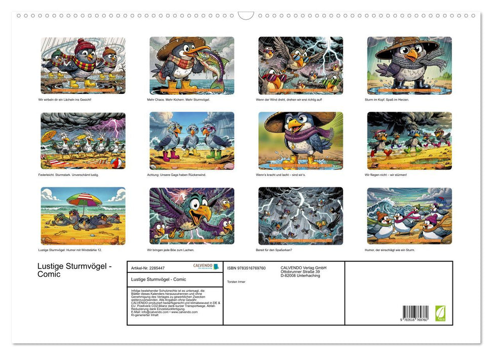 Lustige Sturmvögel - Comic (CALVENDO Wandkalender 2027)