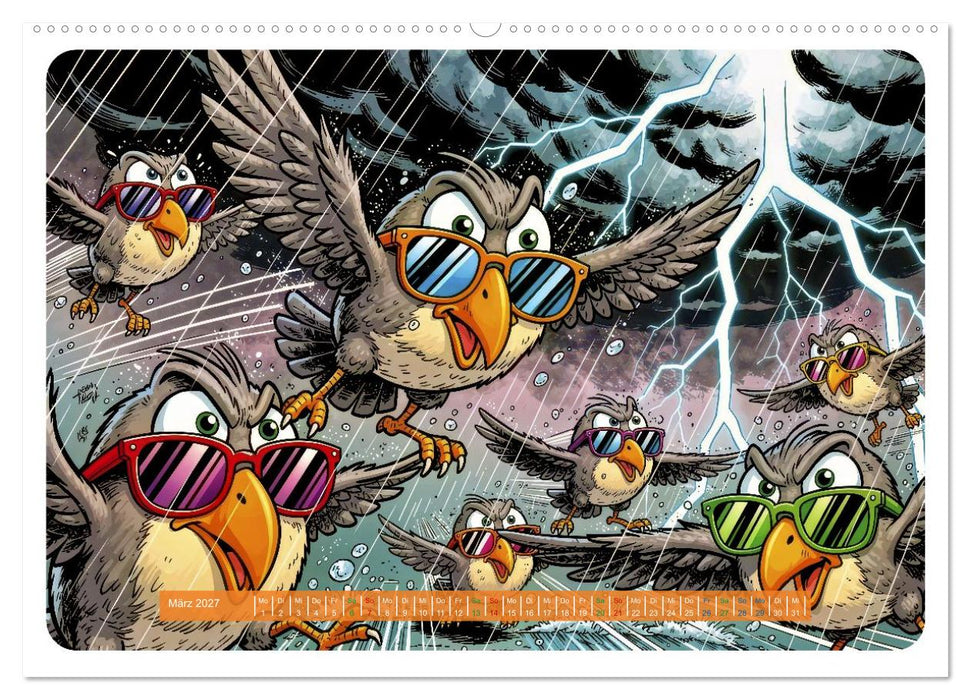 Lustige Sturmvögel - Comic (CALVENDO Wandkalender 2027)