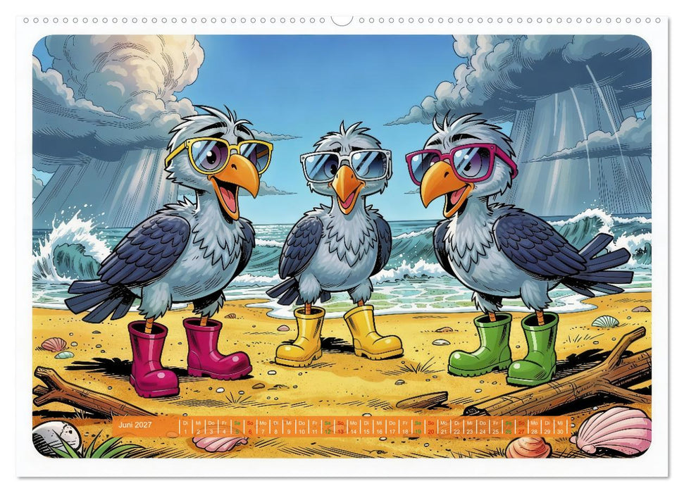 Lustige Sturmvögel - Comic (CALVENDO Wandkalender 2027)