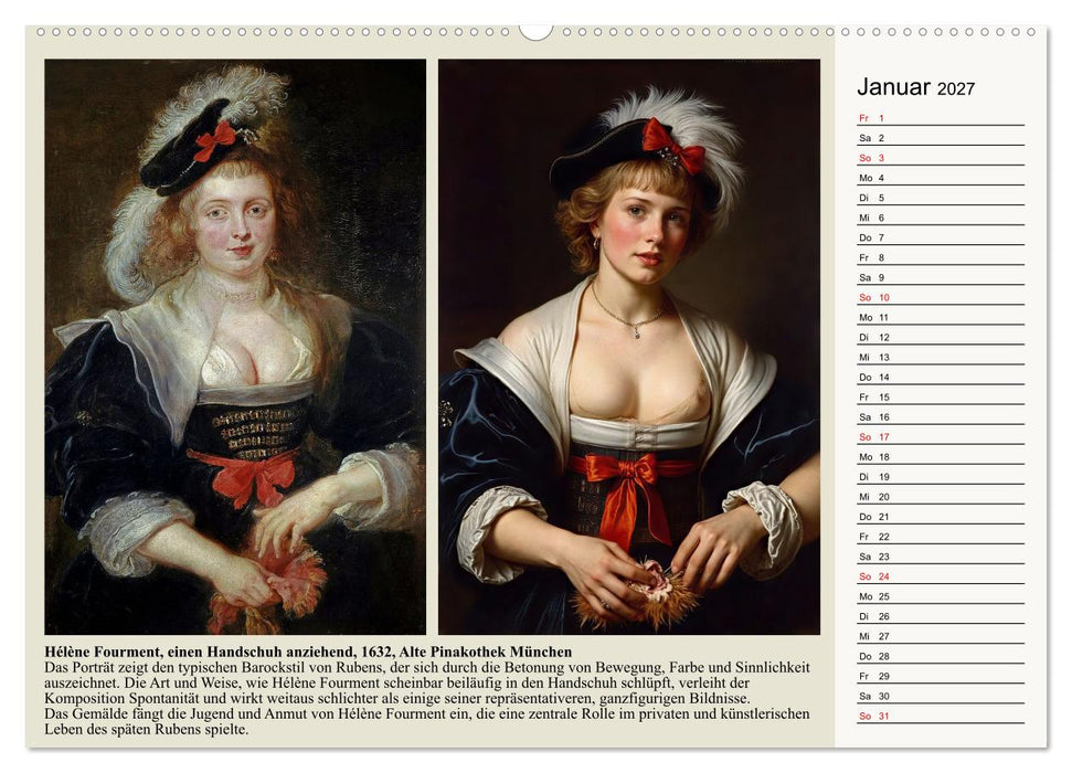Rubens im neuen Licht (CALVENDO Premium Wandkalender 2027)