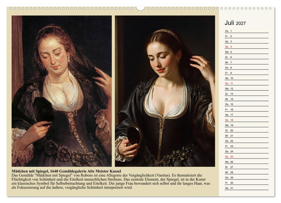 Rubens im neuen Licht (CALVENDO Premium Wandkalender 2027)
