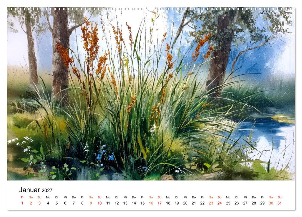 Wildblumen zwischen Moos und Farn (CALVENDO Wandkalender 2027)