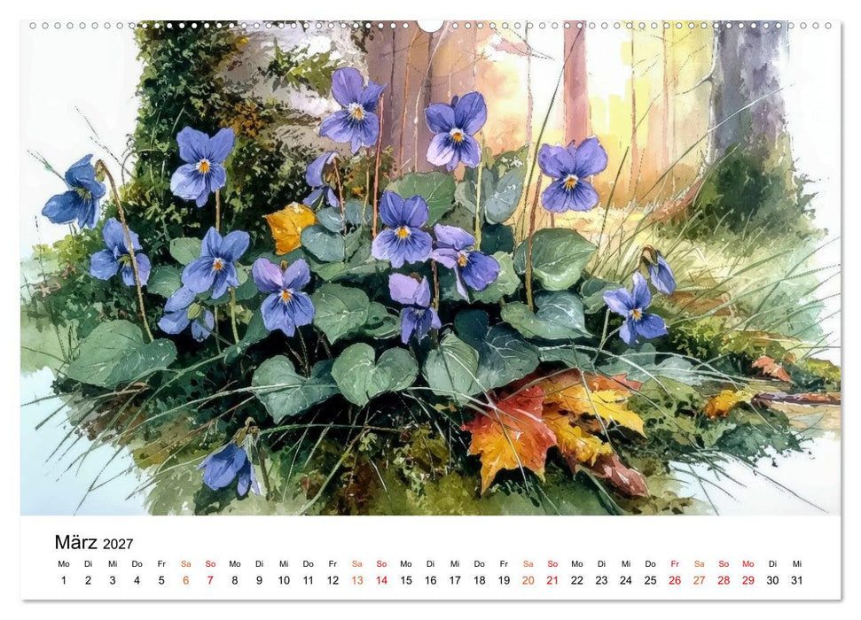 Wildblumen zwischen Moos und Farn (CALVENDO Wandkalender 2027)
