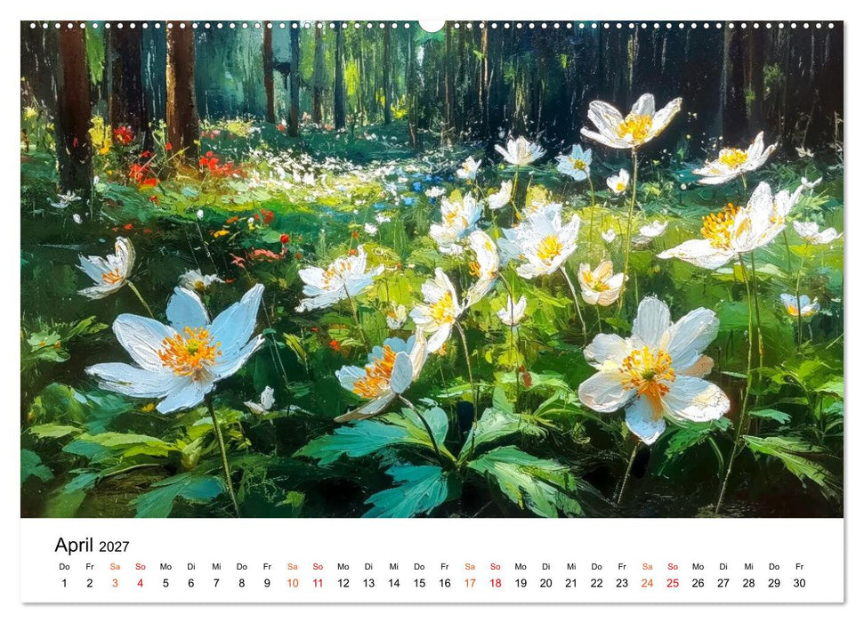 Wildblumen zwischen Moos und Farn (CALVENDO Premium Wandkalender 2027)