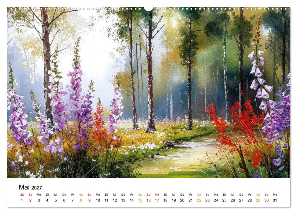 Wildblumen zwischen Moos und Farn (CALVENDO Premium Wandkalender 2027)