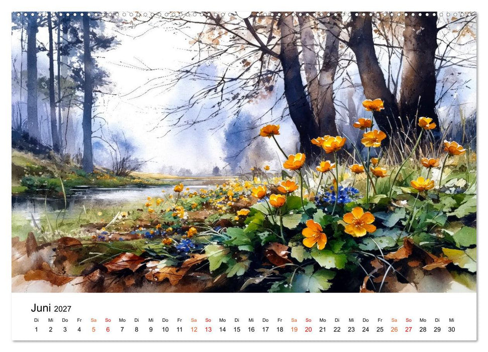 Wildblumen zwischen Moos und Farn (CALVENDO Premium Wandkalender 2027)
