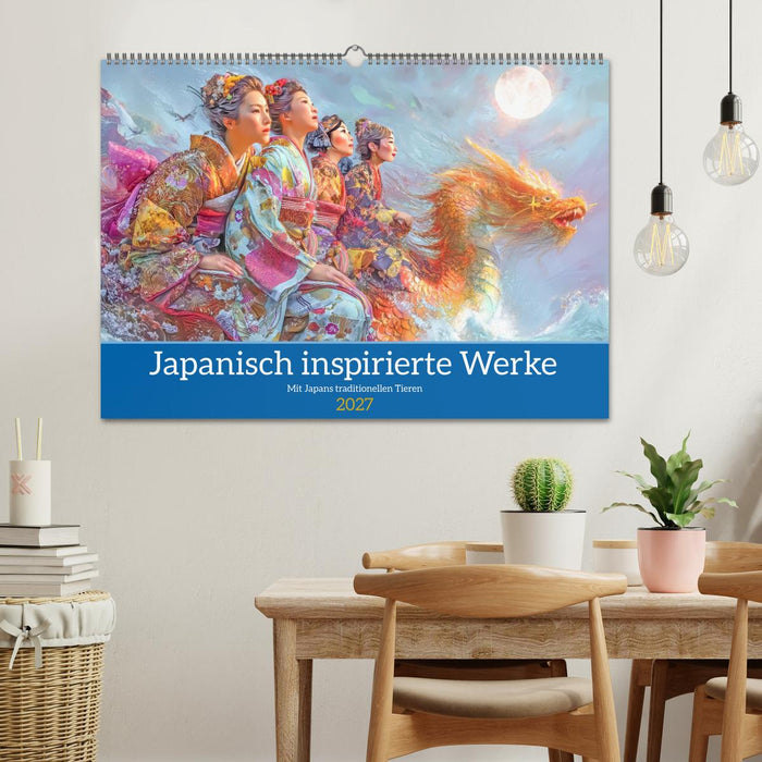 Japanisch inspirierte Werke - Mit Japans traditionellen Tieren (CALVENDO Wandkalender 2027)