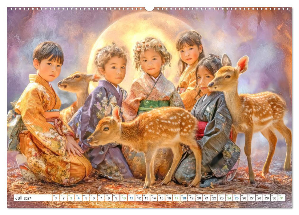 Japanisch inspirierte Werke - Mit Japans traditionellen Tieren (CALVENDO Premium Wandkalender 2027)