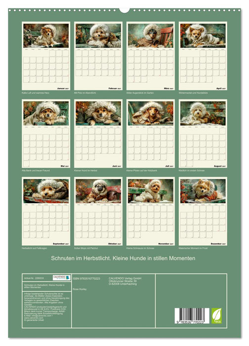 Schnuten im Herbstlicht. Kleine Hunde in stillen Momenten (CALVENDO Premium Wandkalender 2027)
