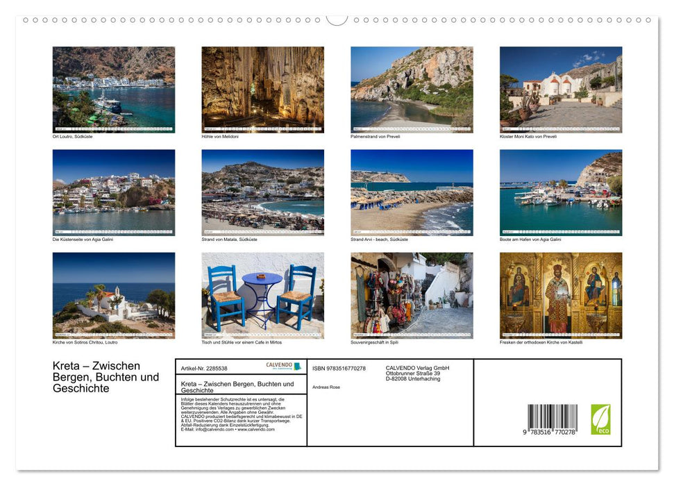 Kreta – Zwischen Bergen, Buchten und Geschichte (CALVENDO Premium Wandkalender 2027)